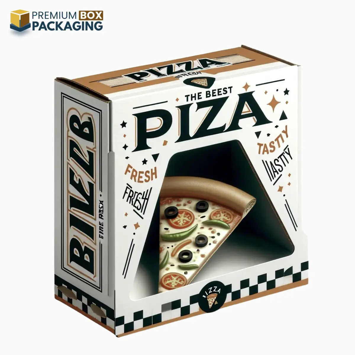 Custom F-flute Pizza Window Boxes 1 - Premium Box Packaging