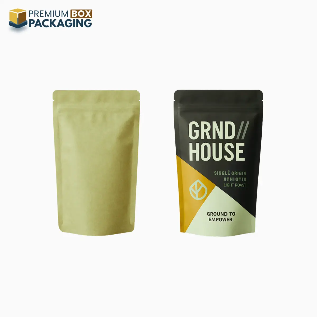 Custom Kraft Coffee Bags 6 - Premium Box Packaging